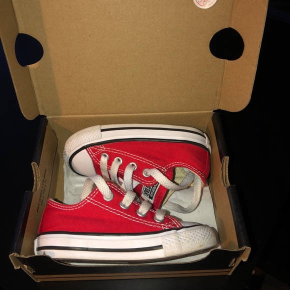Red All Star Converse Kids Shoes - Picture 5 of 5